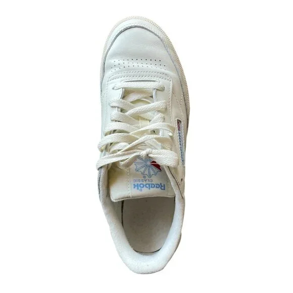 Reebok Club C 85 Vintage Sneakers – White with Blue Logo, Women’s 8 / Men's 6.5 - Picture 4 of 13